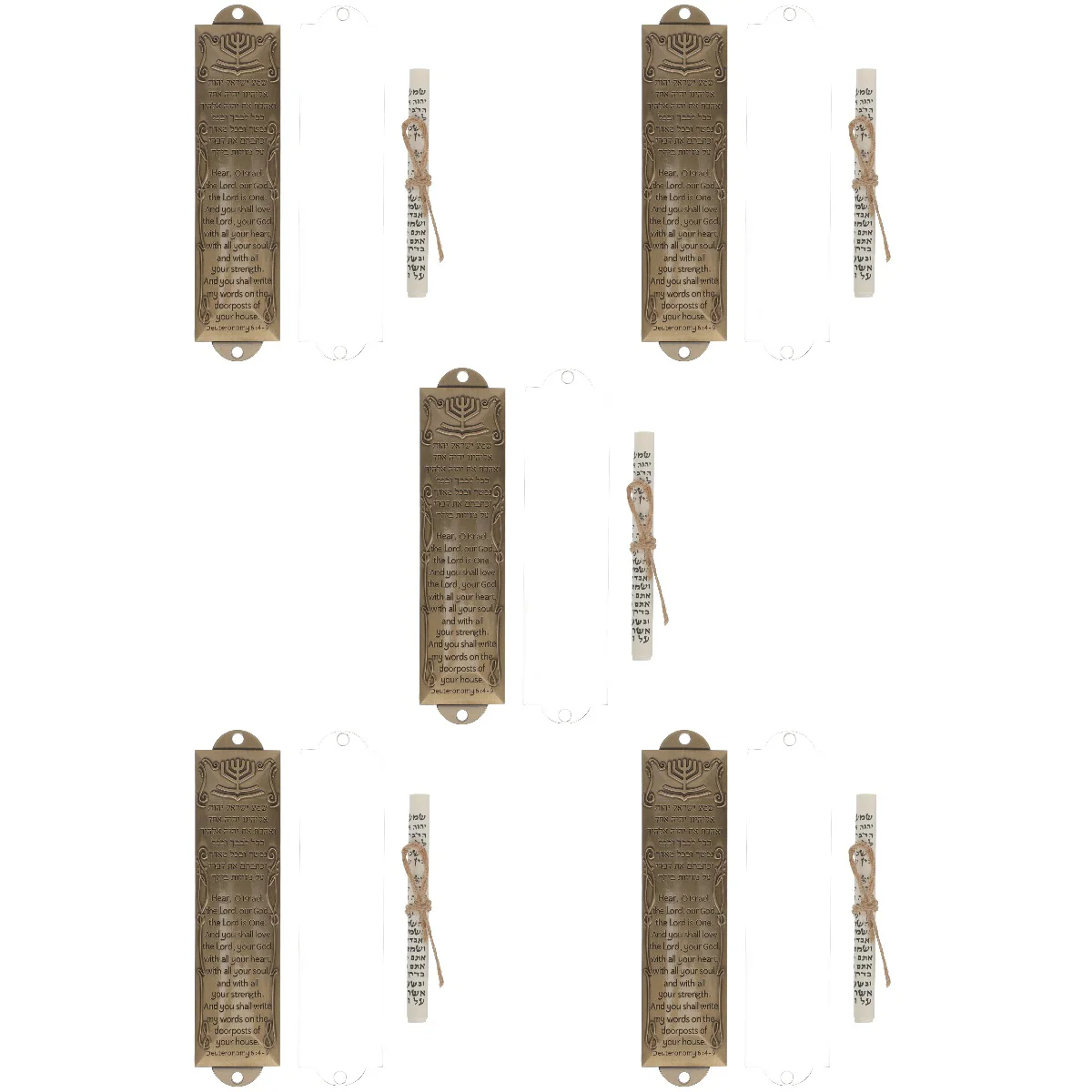 5 Sets Religious Holy Scroll Mezuzah for Jewish Door Outdoor Gifts Men Commemorate
5 Sets Religious Holy Scroll Mezuzah for Jewish Door Outdoor Gifts Men Commemorate