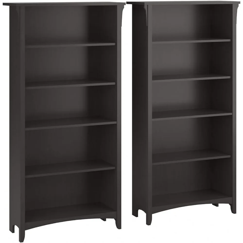 5-Shelf 63-Inch H Tall Bookcase Vintage Black 2/Set Bookshelf Living Room Furniture
5-Shelf 63-Inch H Tall Bookcase Vintage Black 2/Set Bookshelf Living Room Furniture