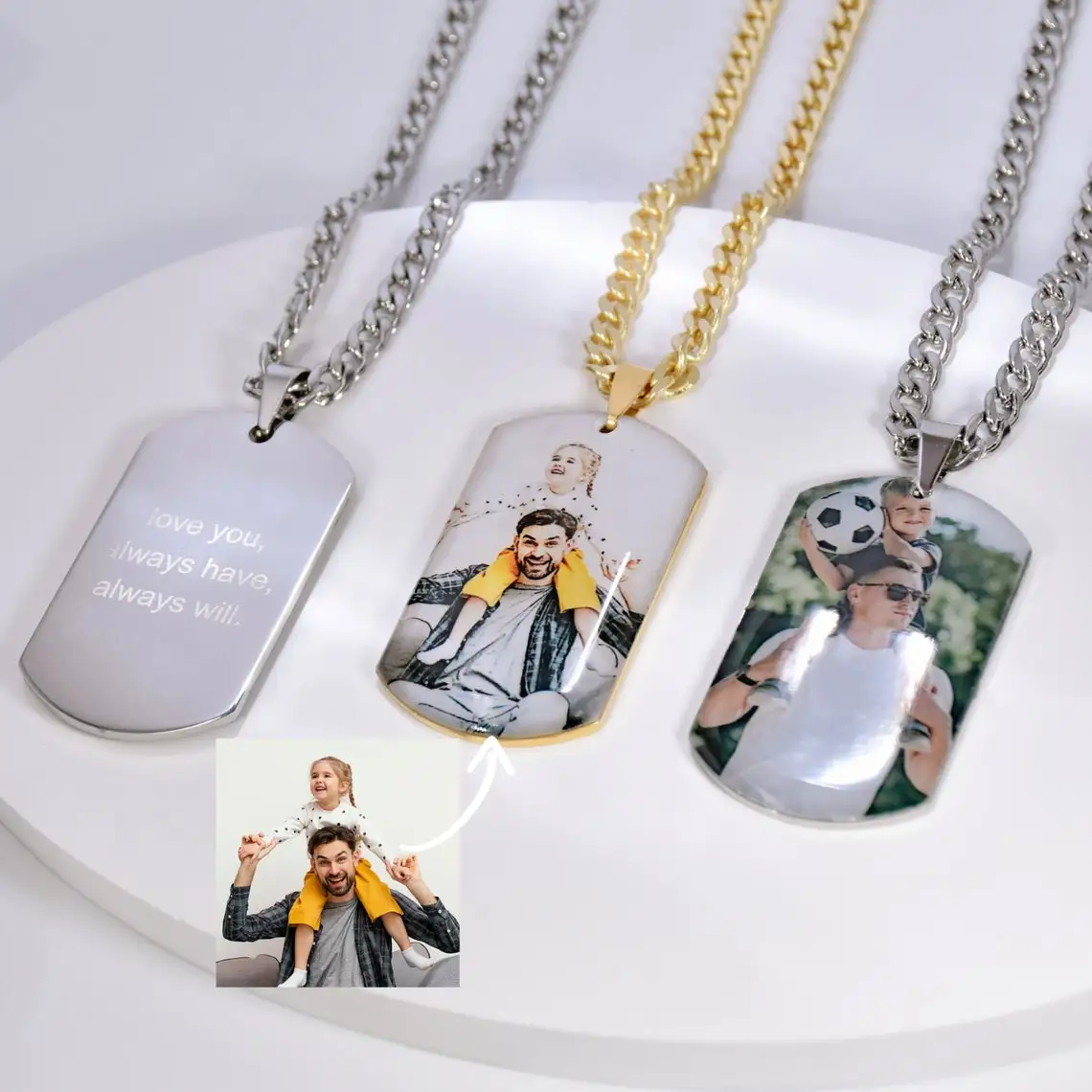Custom Picture Necklace for Women Custom Stainless Steel Pendant Necklace Color Picture Engrave Necklace Memorial Jewelry Gift
Custom Picture Necklace for Women Custom Stainless Steel Pendant Necklace Color Picture Engrave Necklace Memorial Jewelry Gift