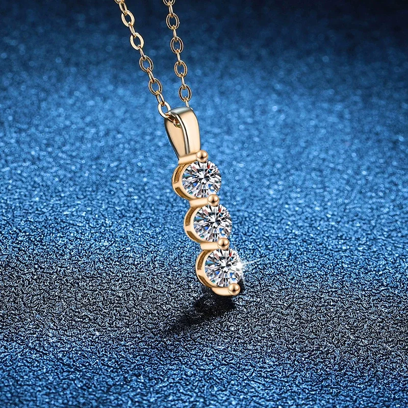 Fashion Trendy 925 Silver Luxury Moissanite Design Sister I Necklace Charms Women Accessories Party Jewelry Gift 4 Mallzona Fashion Trendy 925 Silver Luxury Moissanite Design Sister I Necklace Charms Women Accessories Party Jewelry Gift Mallzona