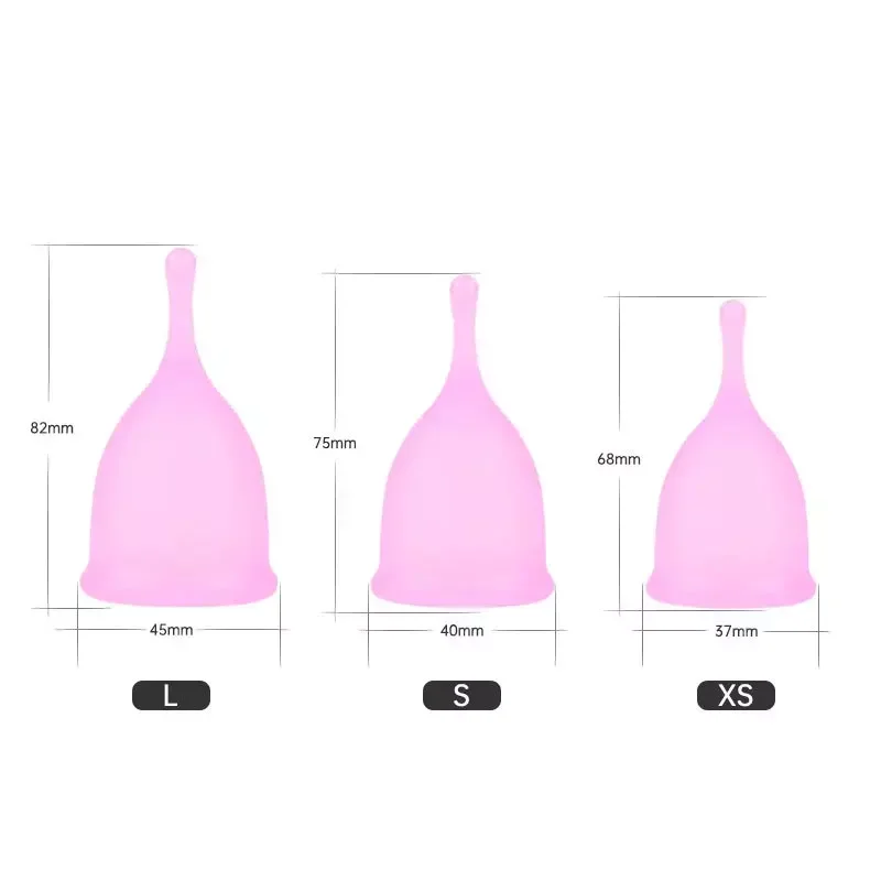 

L S XS 3 Size Menstrual Cup Vagina Period Menstrual Medical Silicone Cup Reusable Vaginal Collector Women Grade Feminine Hygiene