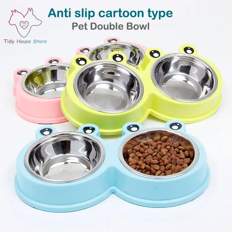 Cat Bowl Dog Bowl Drinking Water Feeding One-piece Pet Double Bowl Stainless Steel Frog Shape Pet Bowl Pet Food Utensils Pet Pro
Cat Bowl Dog Bowl Drinking Water Feeding One-piece Pet Double Bowl Stainless Steel Frog Shape Pet Bowl Pet Food Utensils Pet Pro