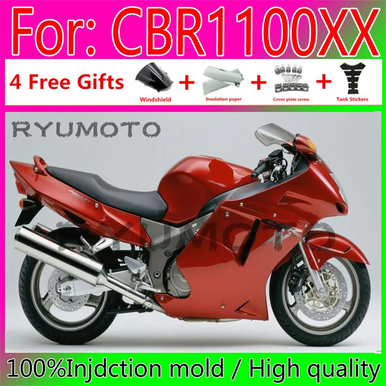 Новые обтекатели для мотоциклов Honda Cbr1100XX CBR 1100 XX 1998 CBR1100 кузов 1996 - 2005 BLACKBIRD 1998 полный обтекатель
Новые обтекатели для мотоциклов Honda Cbr1100XX CBR 1100 XX 1998 CBR1100 кузов 1996 - 2005 BLACKBIRD 1998 полный обтекатель