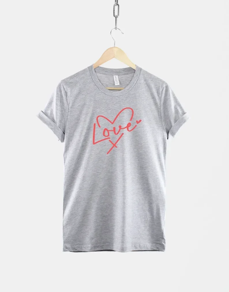 Handwritten Love Heart T-Shirt Love Heart Valentines Day Neon Sign Love Heart Short Sleeve Top O Neck Cotton Streetwear Tees
Handwritten Love Heart T-Shirt Love Heart Valentines Day Neon Sign Love Heart Short Sleeve Top O Neck Cotton Streetwear Tees