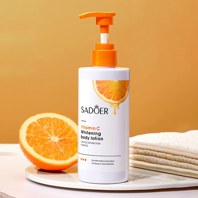 

SADOER Vitamin C Body Lotion Whitening Creams Moisturising Exfoliating Leg Arm Back Body Skin Care Cream for Women Men