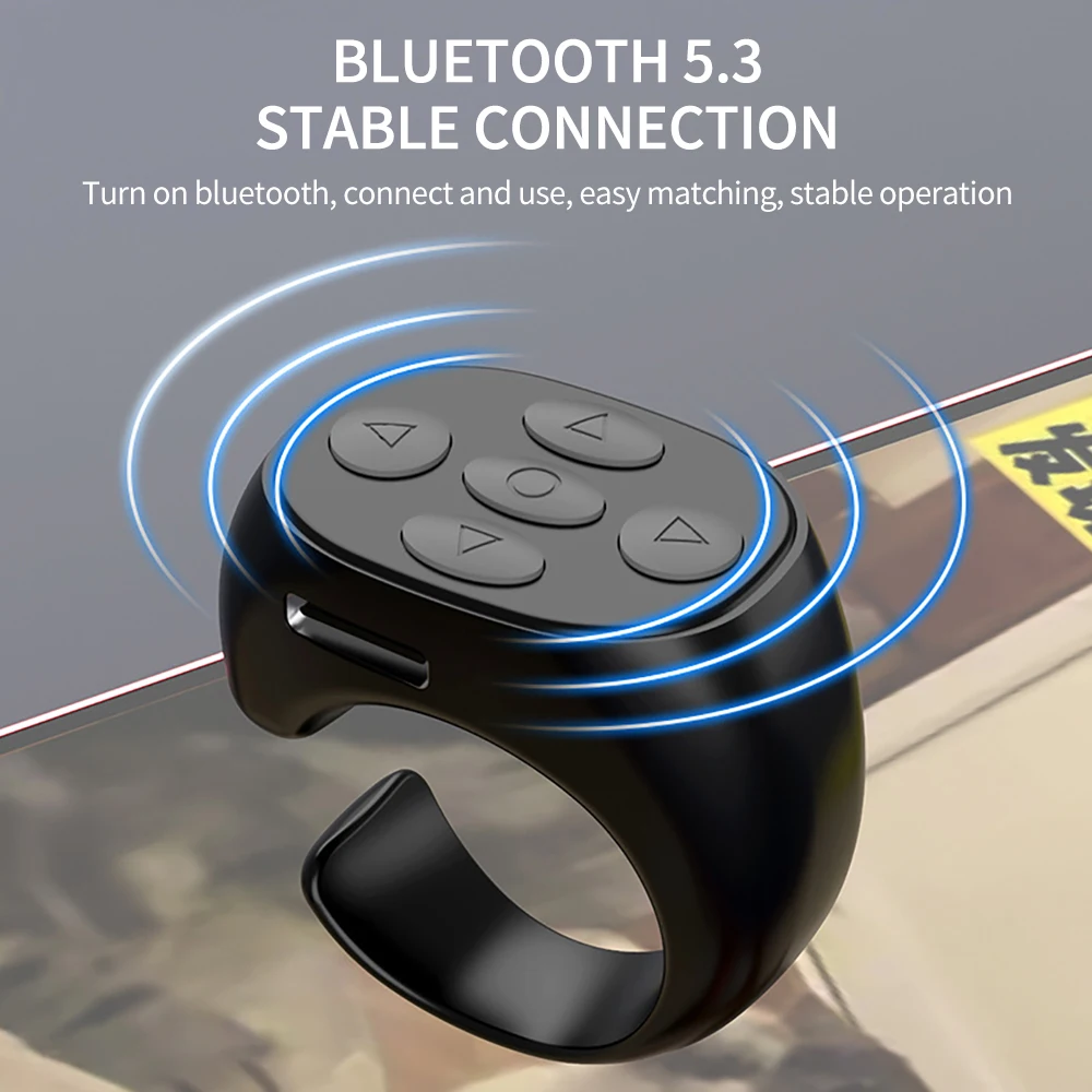 Portable Wireless Bluetooth-compatible Ring Remote Control Fingertip Selfie Video Controller Automatic Page Browsing For Phone
Portable Wireless Bluetooth-compatible Ring Remote Control Fingertip Selfie Video Controller Automatic Page Browsing For Phone