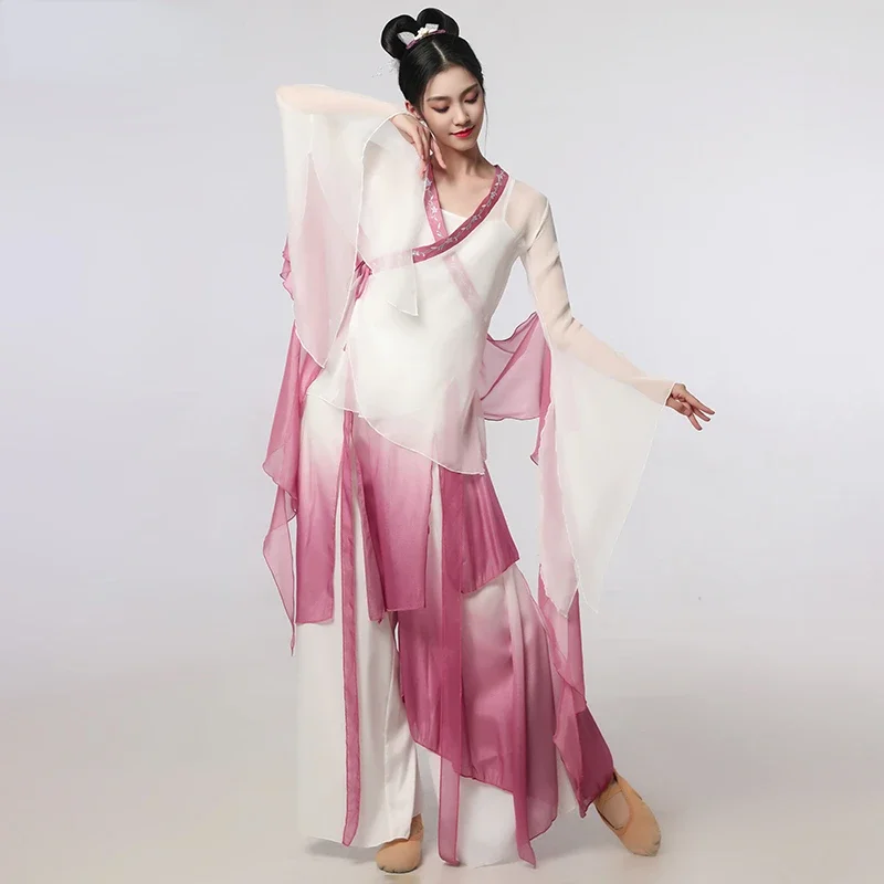 New Classical Dance Performance Clothing Adult Female Elegant National Fan Dance Umbrella National Dance Fairy Yangko Costume
New Classical Dance Performance Clothing Adult Female Elegant National Fan Dance Umbrella National Dance Fairy Yangko Costume