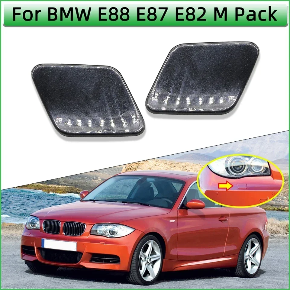 

Front Headlight Headlamp Washer Nozzle Cover Cap For BMW 1 Series E81 E82 E87 E88 LCI M SPORT 2005-2013 61677837431 61677837432