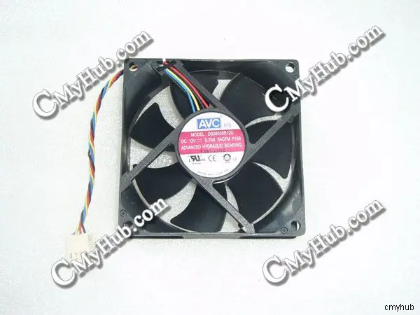 

Для AVC DS08025R12U P158 DC12V 0.70A 8025 8 см 80 мм 80x80x25 мм 4-контактный охлаждающий вентилятор DS08025R12U