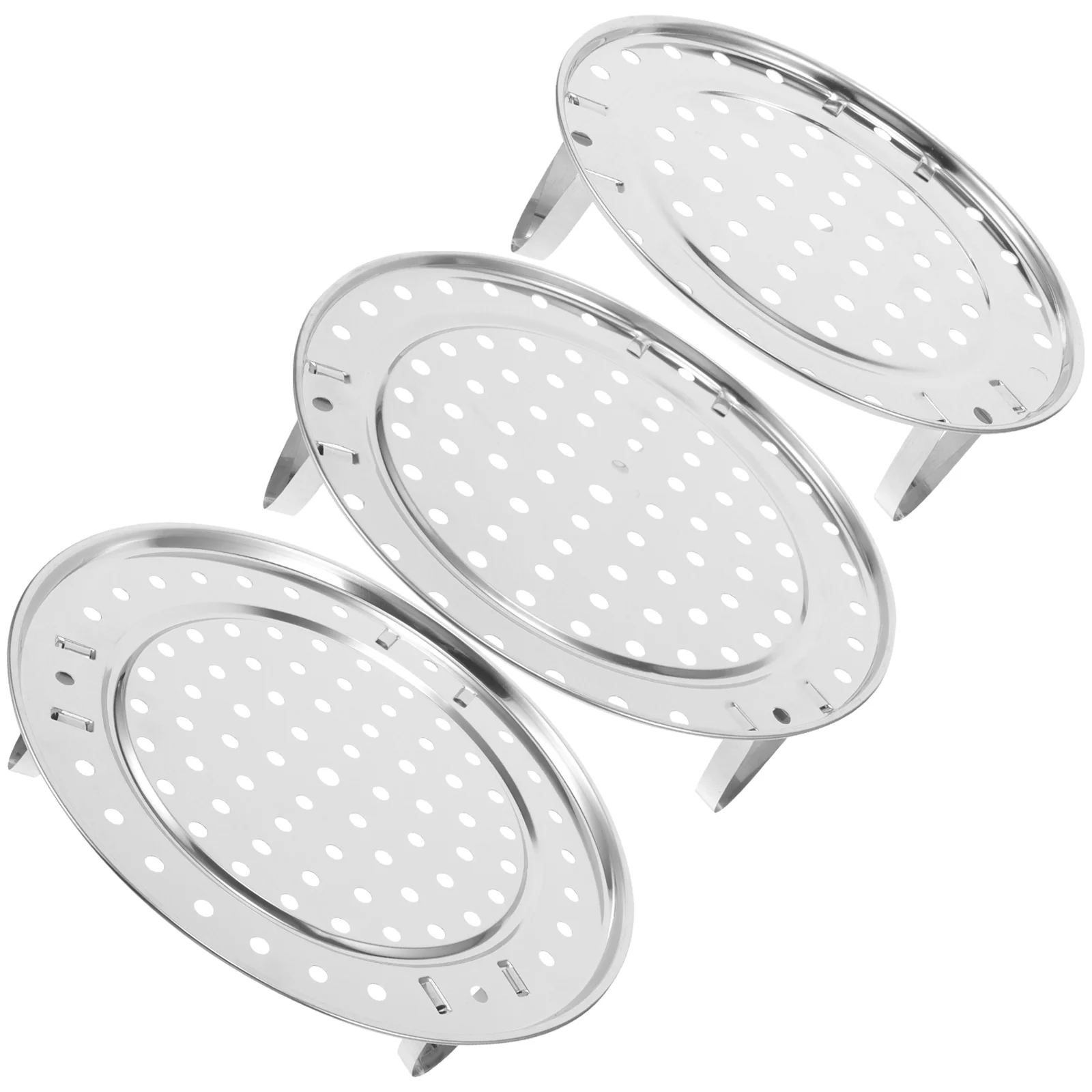3 Pcs Steamer Plate Pot Steamed Stuffed Bun Round Steaming Rack Stand Stainless Steel
3 Pcs Steamer Plate Pot Steamed Stuffed Bun Round Steaming Rack Stand Stainless Steel