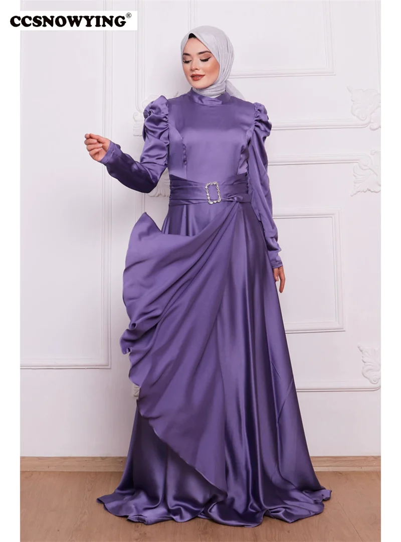 Женское мусульманское вечернее платье с длинным рукавом, ТРАПЕЦИЕВИДНОЕ официальное платье-хиджаб с высоким воротником, марокканский кафтан, вечернее платье 
Женское мусульманское вечернее платье с длинным рукавом, ТРАПЕЦИЕВИДНОЕ официальное платье-хиджаб с высоким воротником, марокканский кафтан, вечернее платье