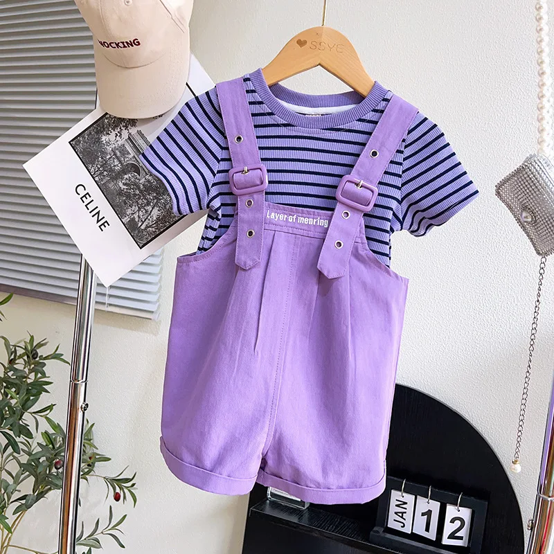 Girls' Striped Overalls Suit2024Summer New Children's Casual Western Style Fashion Girls' Children's Clothing Delivery-WSNY
Girls' Striped Overalls Suit2024Summer New Children's Casual Western Style Fashion Girls' Children's Clothing Delivery-WSNY