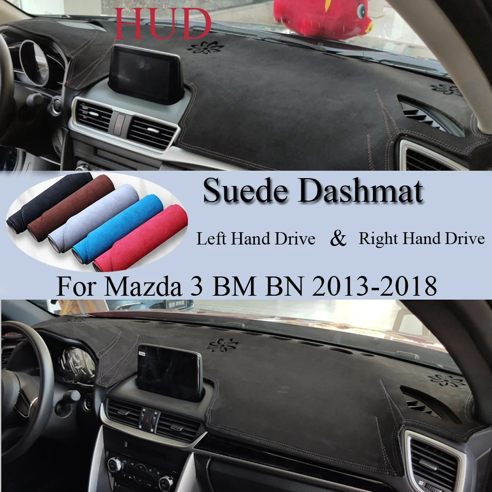 

For Mazda 3 BM BN 2013 2014-2018 Axela Mazda3 Suede Leather Dashmat Dash Mat Cover Dashboard Pad Sunshade Carpet Car Accessory