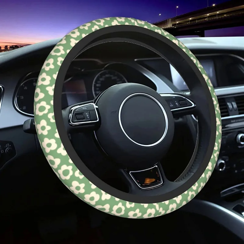Vintage Groovy Flowers Steering Wheel Cover Cute Universal 15 Inch Car Accessories Protector for Women Girls
Vintage Groovy Flowers Steering Wheel Cover Cute Universal 15 Inch Car Accessories Protector for Women Girls