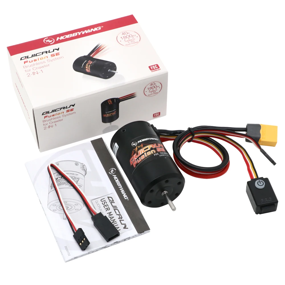 HobbyWing QuicRun Fusion SE 1800KV 1200KV Waterproof Brushless Sensory Motor Built in 40A ESC 2 in 1 for RC 1/10 RC Climbing Car
HobbyWing QuicRun Fusion SE 1800KV 1200KV Waterproof Brushless Sensory Motor Built in 40A ESC 2 in 1 for RC 1/10 RC Climbing Car