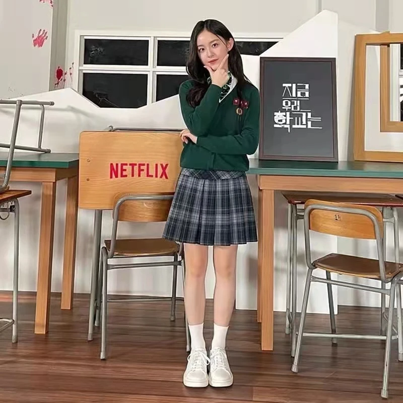All of Us Are Dead Cosplay Costumes Women JK Hyosan High School Uniform Movie & Tv Sweater Skirt Halloween Couple Outfit Jacket
All of Us Are Dead Cosplay Costumes Women JK Hyosan High School Uniform Movie & Tv Sweater Skirt Halloween Couple Outfit Jacket