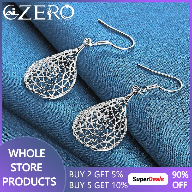 ALIZERO 925 Sterling Silver Water Drop Mesh Surface Earrings For Women Wedding Party Charm Fashion Jewelry Holiday Gift
ALIZERO 925 Sterling Silver Water Drop Mesh Surface Earrings For Women Wedding Party Charm Fashion Jewelry Holiday Gift