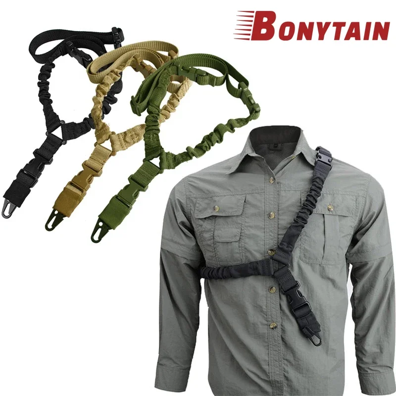 

Tactical Single Point Gun Sling Shoulder Strap Rifle Rope Belt with Metal Buckle Shot Gun Ar15 Molle Gear Hunting Accessories