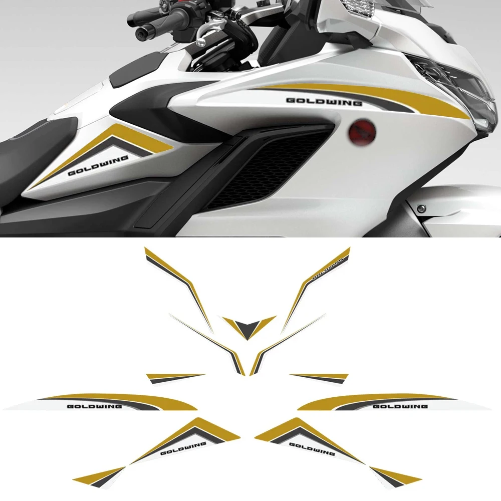 

For HONDA Goldwing GL1800 GL 1800 Luggage Trunk Stickers Tour Tank Pad Decal Fairing Fender Accessories 2018 2019 2020 2021 2022