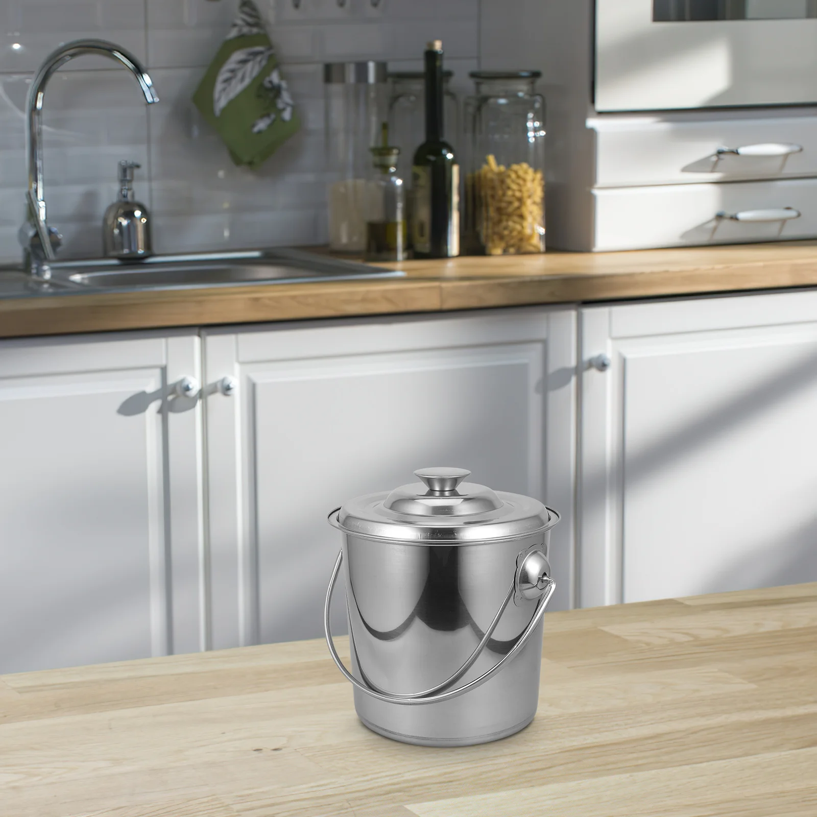 Pail Dog Food Storage Container Kitchen Bucket Milk Stainless Steel With Lid For Rice Holder Compost Jar
Pail Dog Food Storage Container Kitchen Bucket Milk Stainless Steel With Lid For Rice Holder Compost Jar