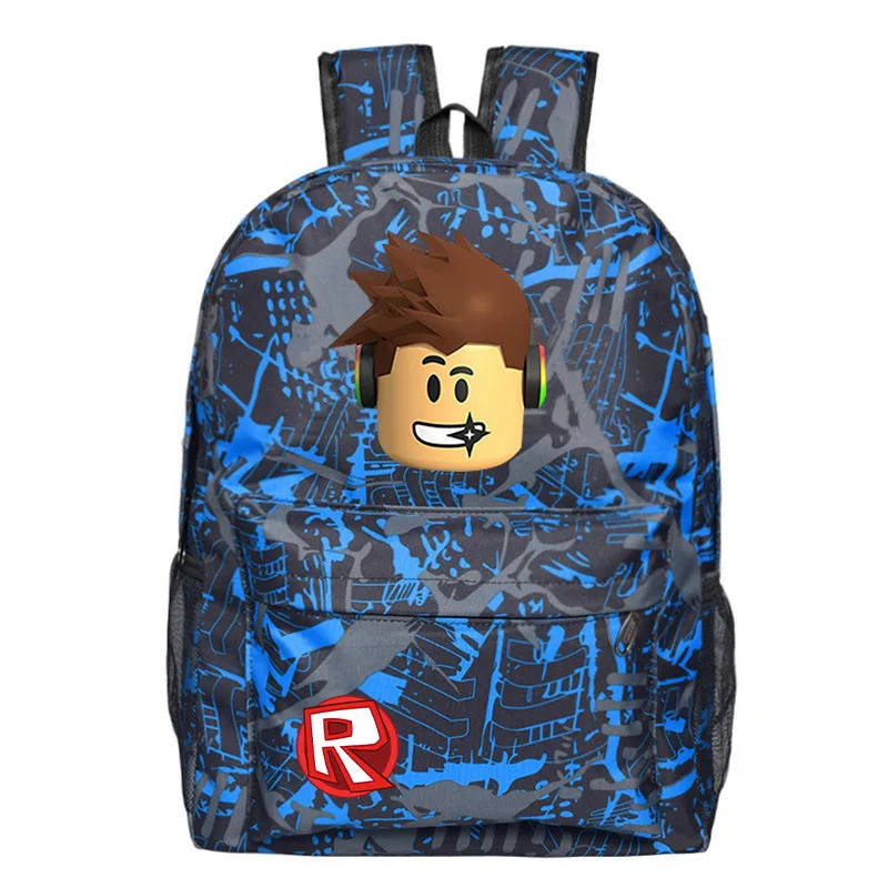 

Game ROBLOX School Bag Lightning Starry Sky Backpack Cartoon Plaid Canvas School Bag Men and Women Casual Backpack