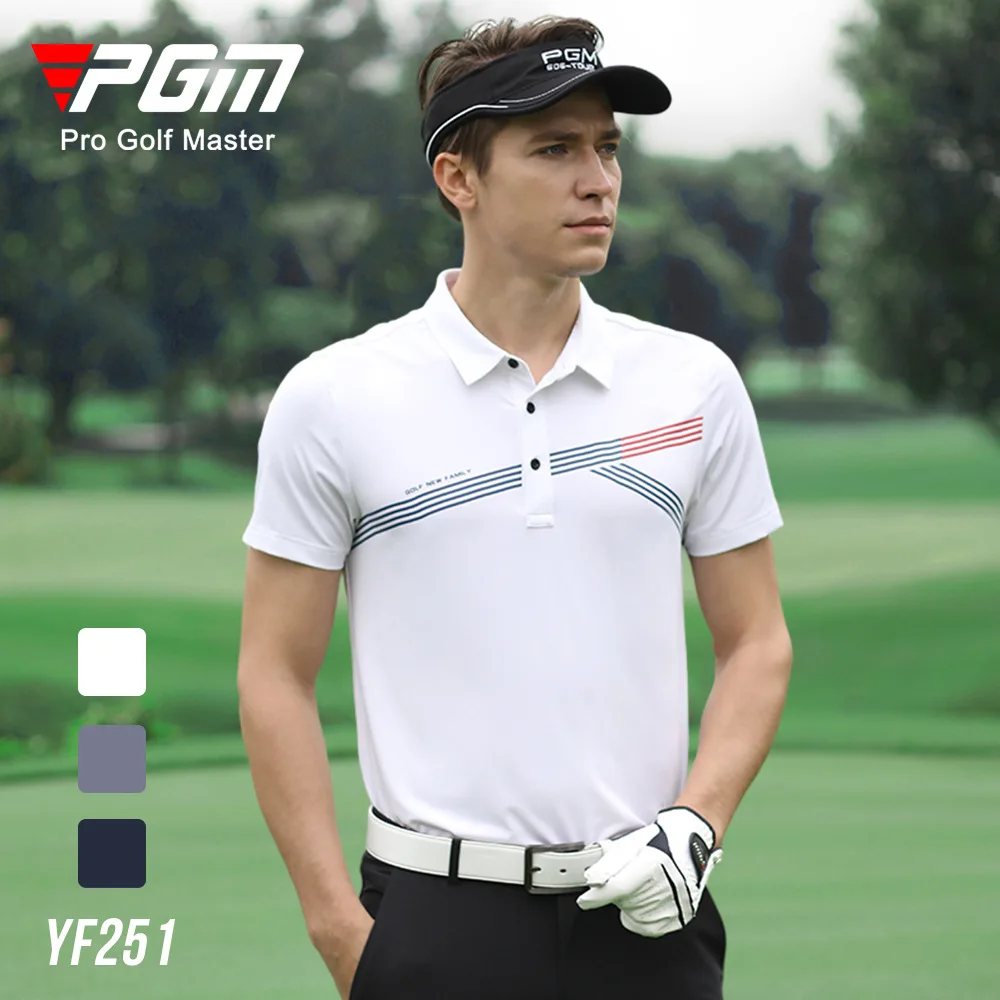 PGM Golf Men Short Sleeve T-Shirts Summer Clothing Match Ball Suit Men's POLO Shirt Breathable YF251 Wholesale
PGM Golf Men Short Sleeve T-Shirts Summer Clothing Match Ball Suit Men's POLO Shirt Breathable YF251 Wholesale