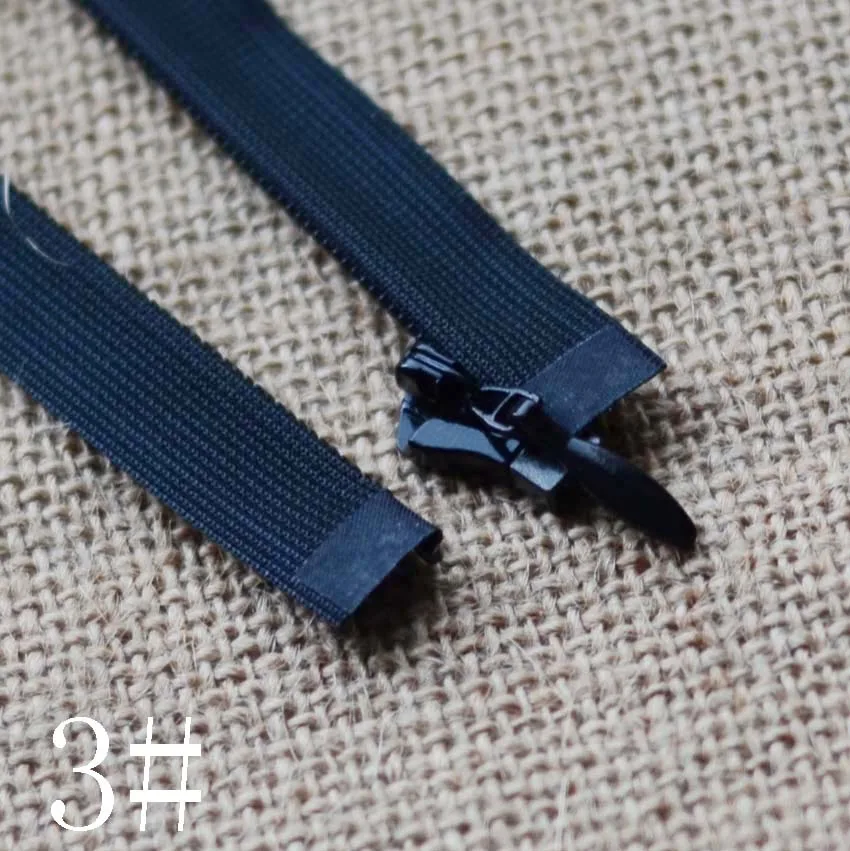

YKK Placket Zipper No. 3 Nylon Invisible Seamless Single Webbing 50-90cm Cierres Para Costura