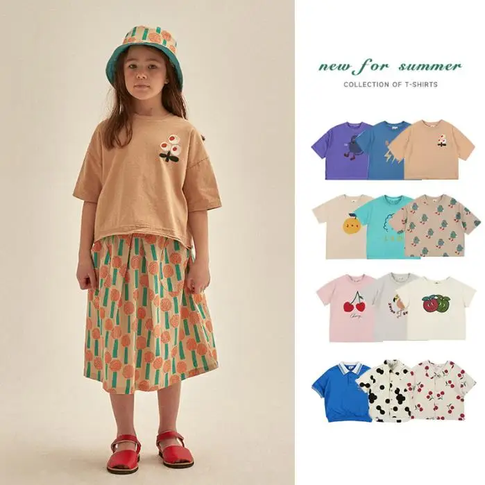 Summer INS Bebes Brand Short Sleeve Kids T-shirt Bobos Tees Cherry Print Baby T Shirts Girls Boy Tops Baby Clothes Chose Robe
Summer INS Bebes Brand Short Sleeve Kids T-shirt Bobos Tees Cherry Print Baby T Shirts Girls Boy Tops Baby Clothes Chose Robe