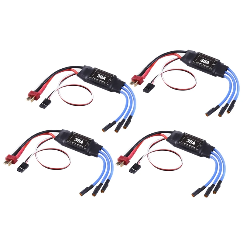 4 шт. 2-4S 30A RC бесщеточный ESC T Plug Электрический контроллер скорости 5 в 2 а для 2-аналогичной батареи мультикоптера квадрокоптера долговечный
4 шт. 2-4S 30A RC бесщеточный ESC T Plug Электрический контроллер скорости 5 в 2 а для 2-аналогичной батареи мультикоптера квадрокоптера долговечный