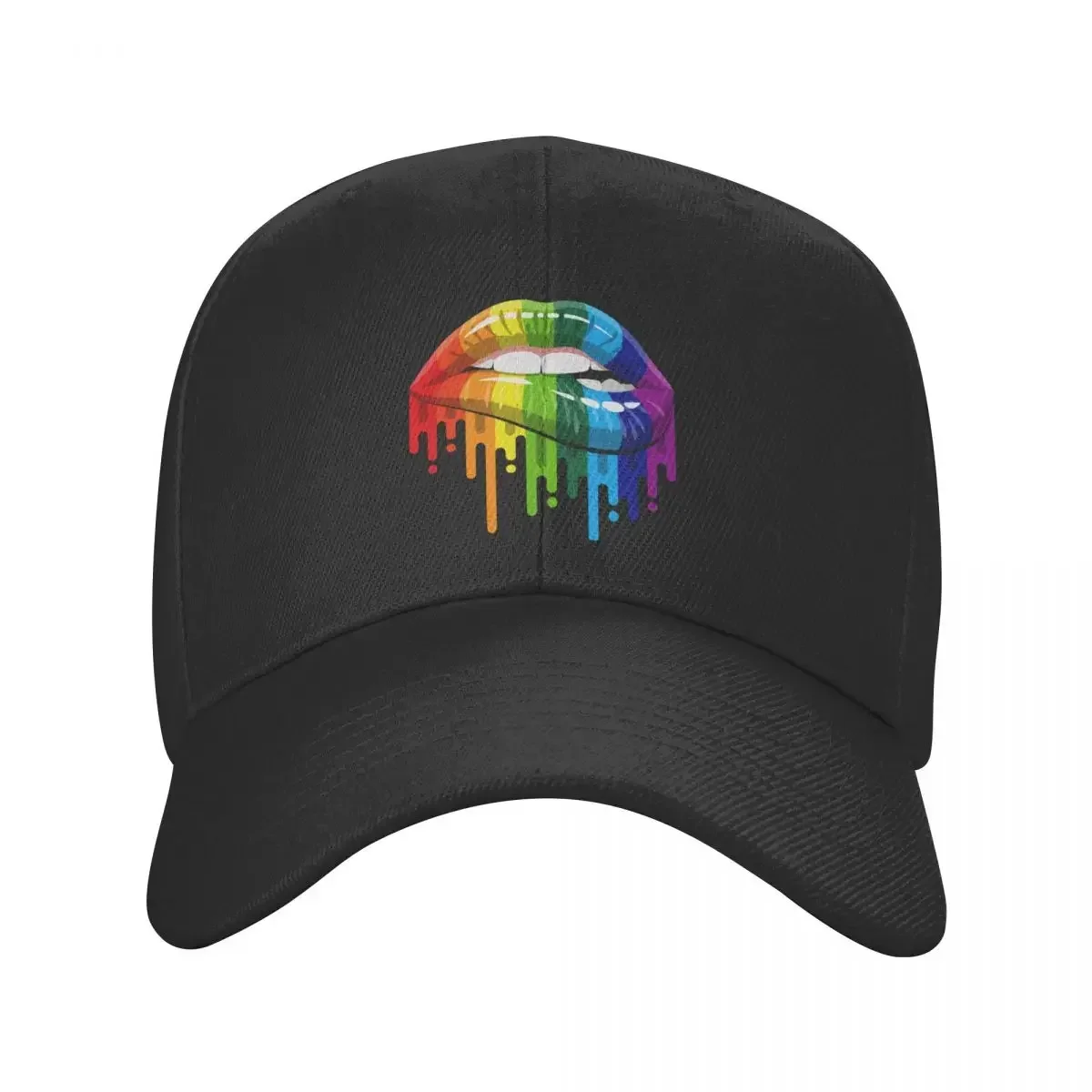 

Punk Rainbow Lips Pride LGBT Baseball Cap Women Men Breathable Gay Lesbian Dad Hat Sun Protection Snapback Caps Sun Hats