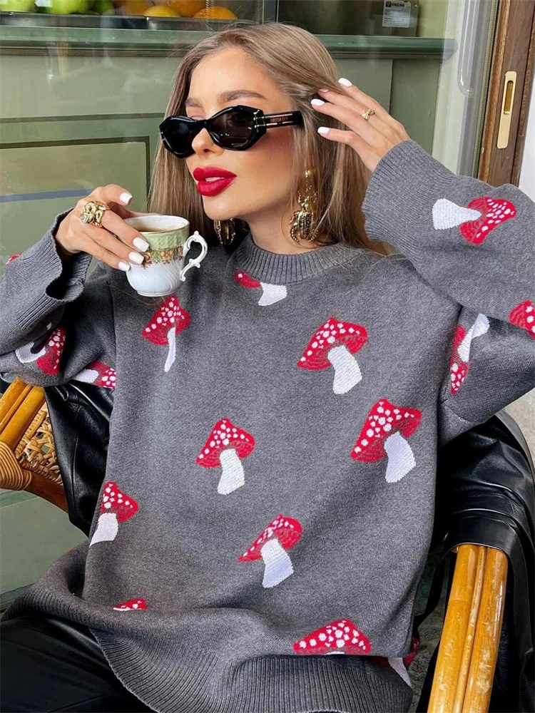 Tossy Black Printed Sweater Pullover Women Fashion Knit Long Sleeve Loose Contrast Elegant Autumn 2023 Female Pullover Knitwear
Tossy Black Printed Sweater Pullover Women Fashion Knit Long Sleeve Loose Contrast Elegant Autumn 2023 Female Pullover Knitwear