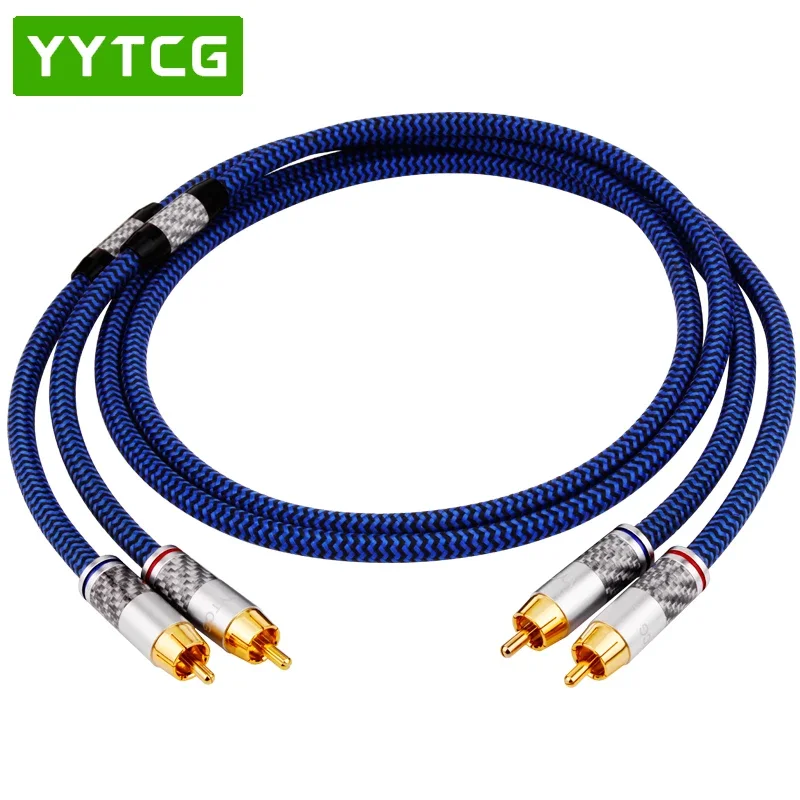 

YYTCG Audio Cable 2RCA to 2 RCA Male to Male Audio Cable With Gold-plated 6N OCC 1M 1.5M 2M 3M For Home Theater Amplifier DVD TV