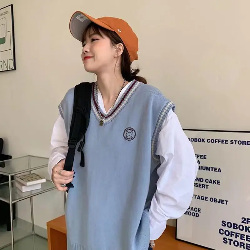 2022 Vest Women Fashion Japanese-style Sweety Girls Autumn-winter New Kawaii Tops Knitted Students Fashion Leisure Simple Cute
2022 Vest Women Fashion Japanese-style Sweety Girls Autumn-winter New Kawaii Tops Knitted Students Fashion Leisure Simple Cute