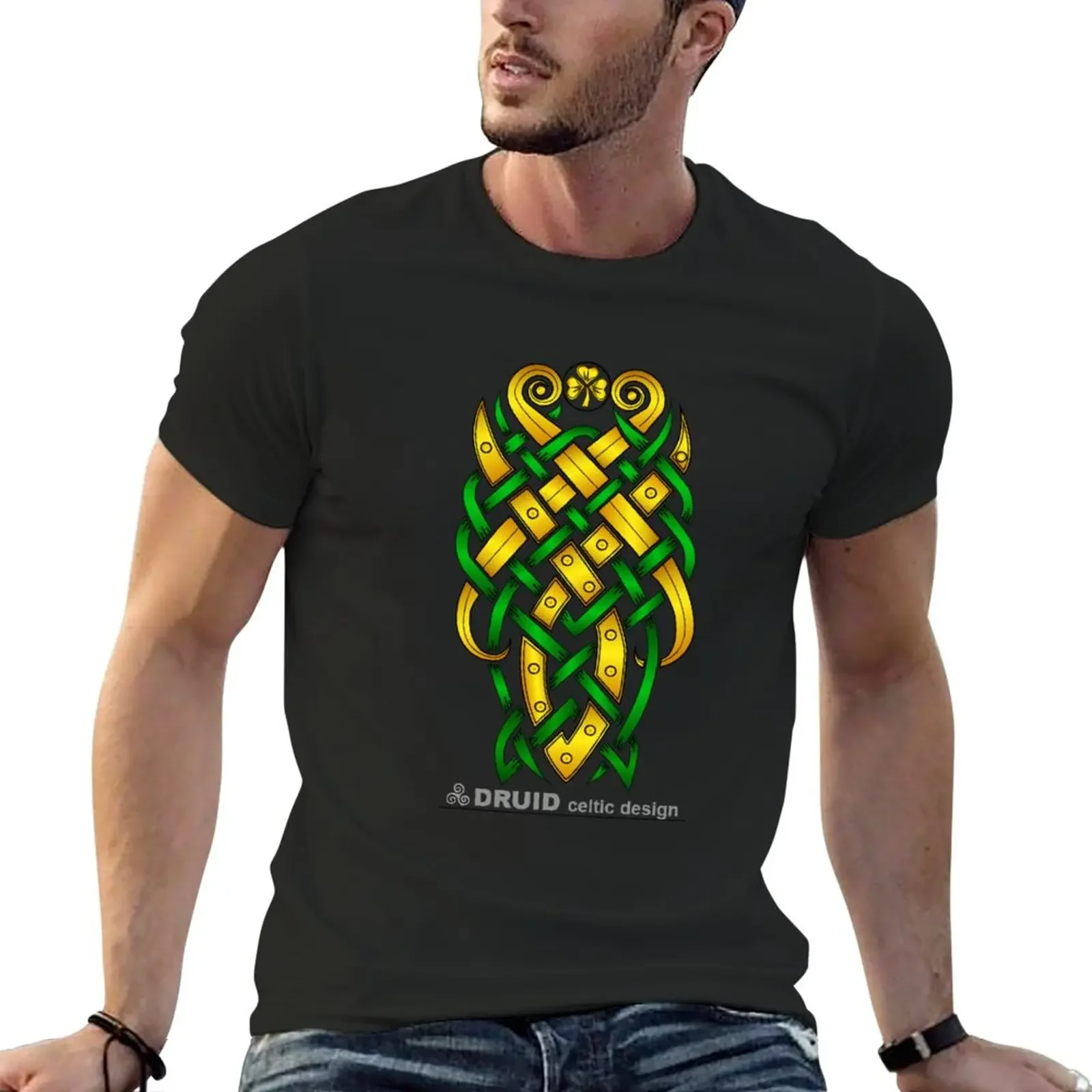 Gold shamrock celtic weave T-Shirt kawaii clothes Aesthetic clothing plain white t shirts men
Gold shamrock celtic weave T-Shirt kawaii clothes Aesthetic clothing plain white t shirts men