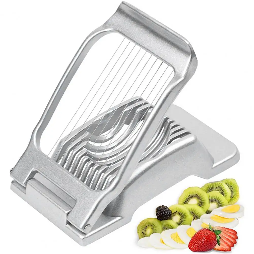 

Kitchen Egg Slicer Multi-functional Aluminum Alloy Egg Slicer Salad Mushroom Sandwich Cutting Tool Kitchen Gadgets for Hard