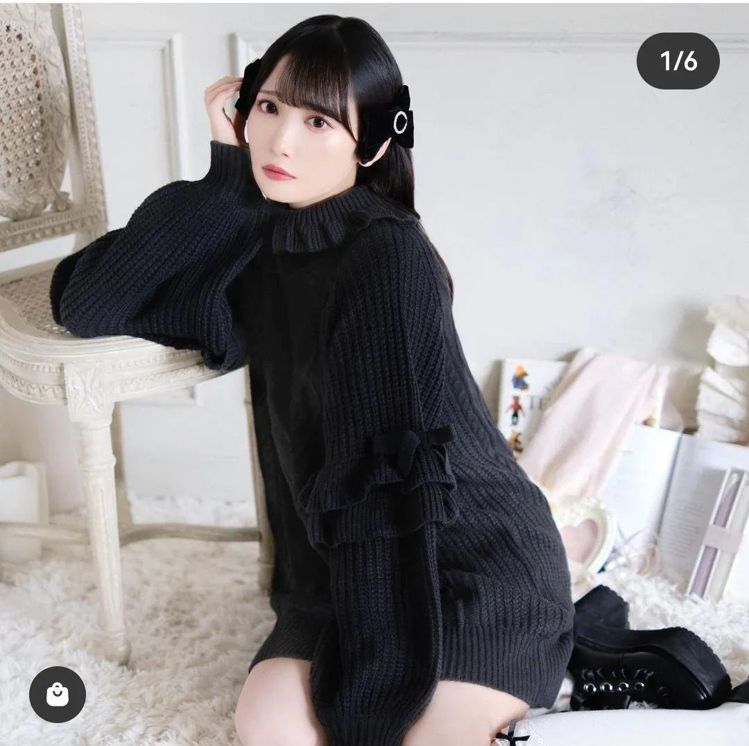 

Japanesestyle sweater for women autumn winter Single long Sleeve Large size Turtleneck sweater knitted casual loose sweater