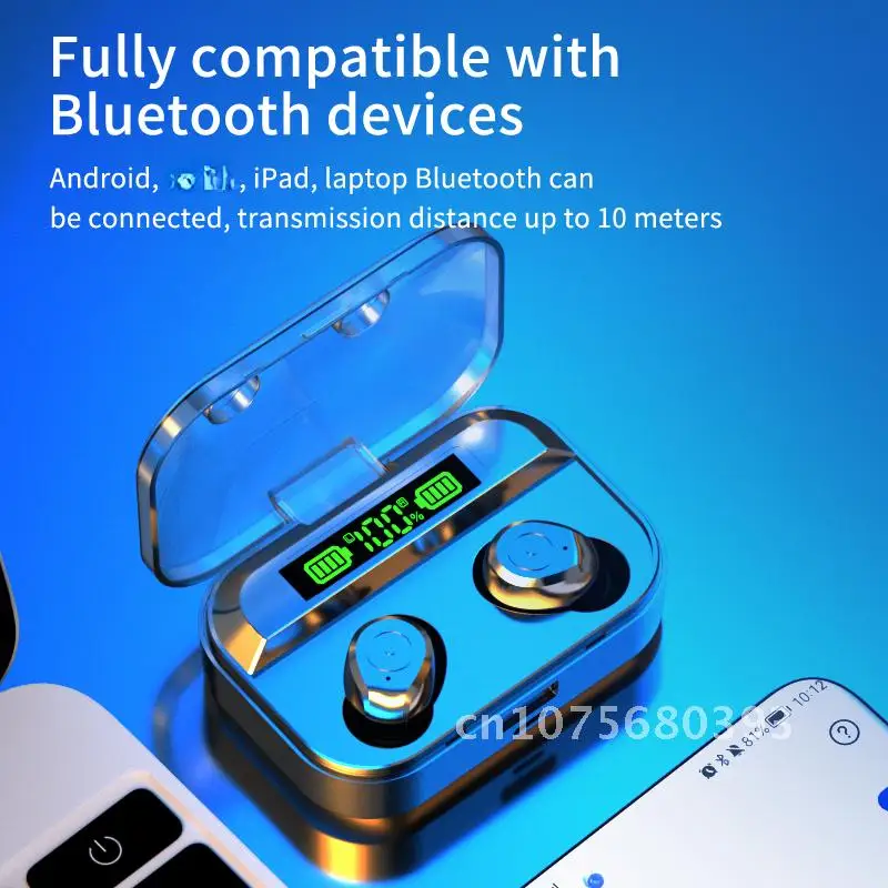 

Wireless Headphone Charging Box Briame TWS Bluetooth 5.1 Earphones 9D Stereo Sports Waterproof Earbuds Headsets With Microphone