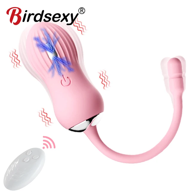 IkVibromasseur Vaginal à Choc Électrique pour Femme, Jouets Sexuels, Épaisseur du Clitoris, Télécommande, Oeuf Vibrant, Boule de Kegel, Produit Adulte 1