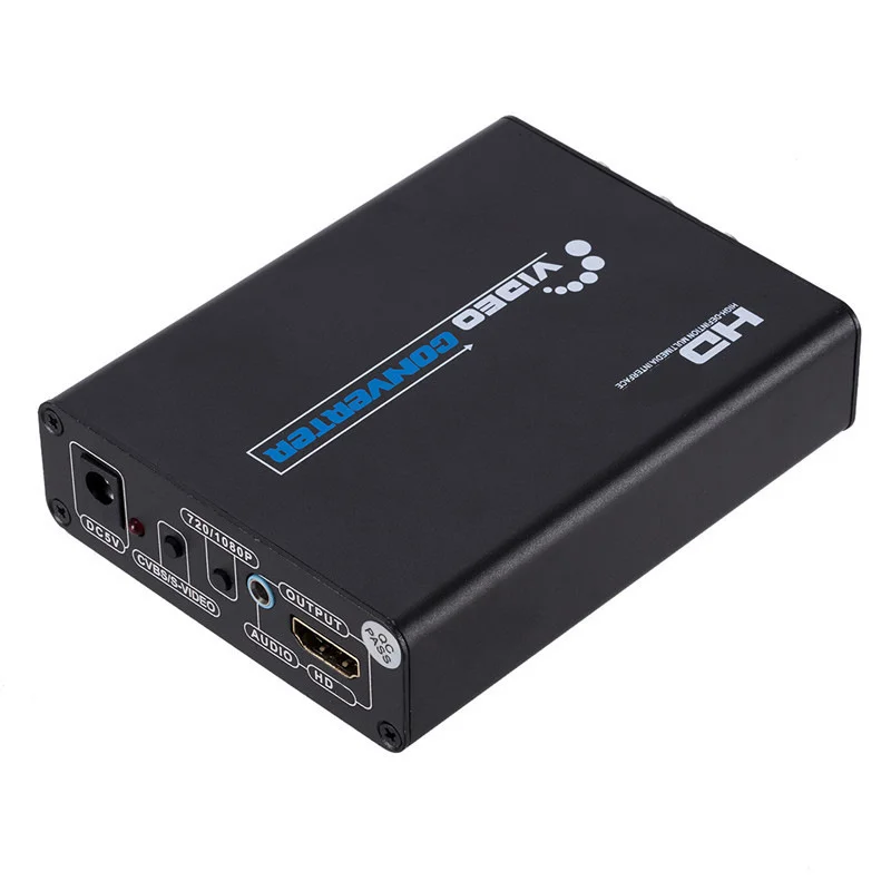 

AV+S-VODEO to HDTV AV CVBS L/R video converter switcher adapter, supporting 1080p 3RCA PAL/NTSC TV Blu ray set-top box