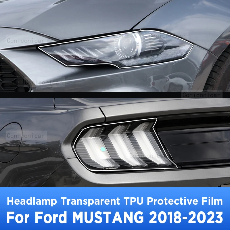 For Ford MUSTANG 2018-2023 Car Exterior Headlight Anti-scratch Front Lamp Transparent TPU Protective Film Accessories Sticker
For Ford MUSTANG 2018-2023 Car Exterior Headlight Anti-scratch Front Lamp Transparent TPU Protective Film Accessories Sticker