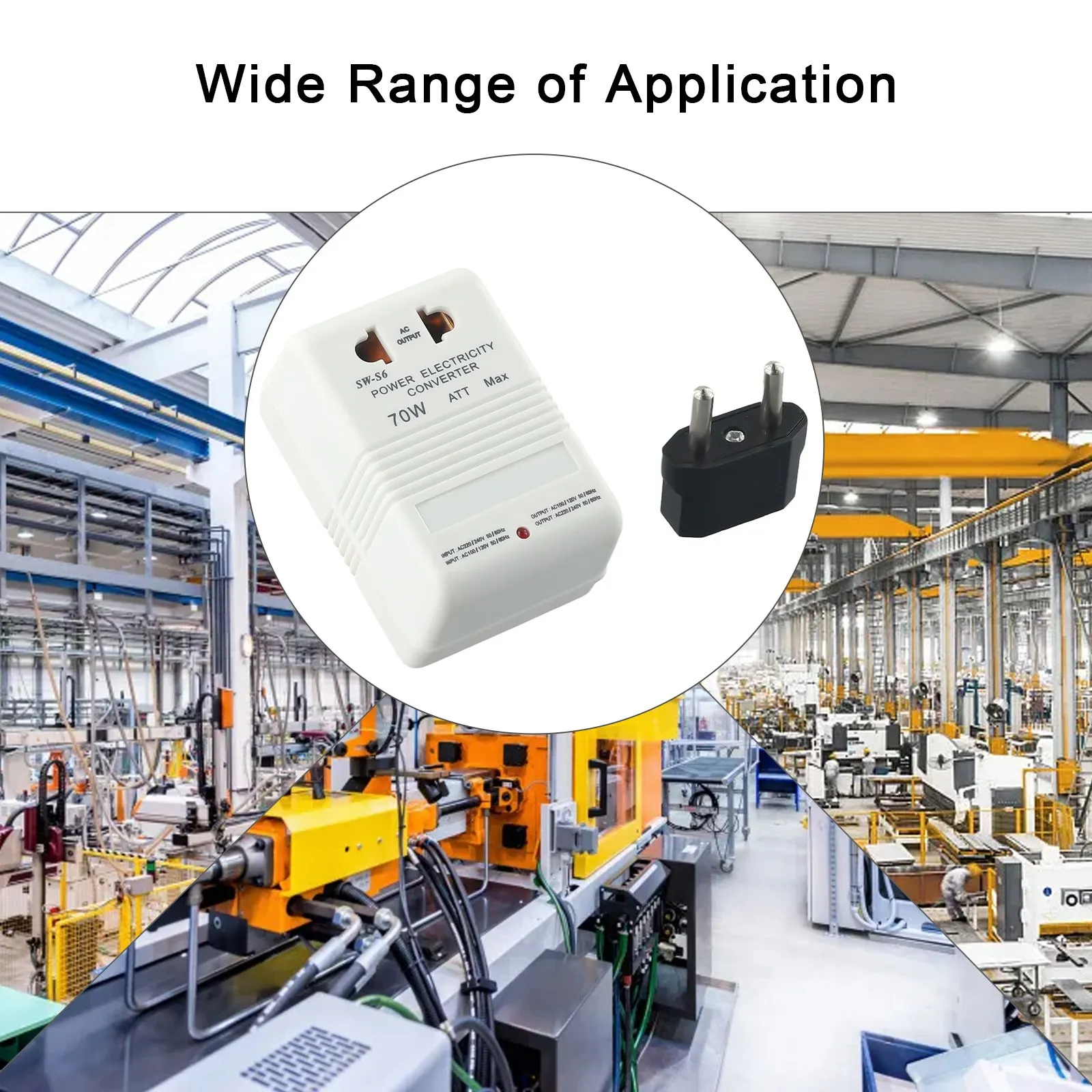 Converter Transforme White+black 70W Electrical Equipment Step-Up&Down (2.9 X 1.9 X 1.57)\\\\\\\" 110V/120V To 220V/240V Travel
Converter Transforme White+black 70W Electrical Equipment Step-Up&Down (2.9 X 1.9 X 1.57)\\\\\\\" 110V/120V To 220V/240V Travel
