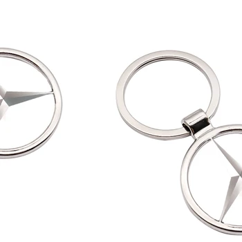 금속 자동차 로고 키홀더 스타일링 키체인, 메르세데스 벤츠 W202 W176 W177 W166 W124 GLA GLB GLC GLK GLS ML 키링 액세서리 상품 이미지