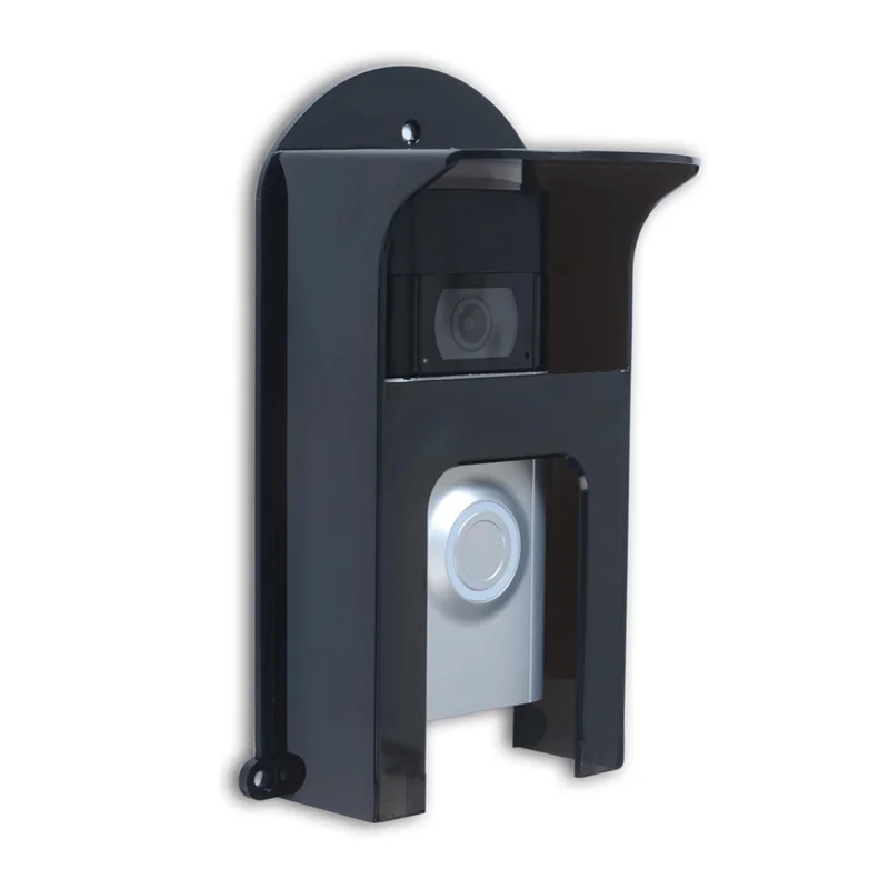 

Черный пластиковый чехол от дождя для дверного звонка подходит для моделей колец дверной звонок Водонепроницаемый защитный экран дверные звонки