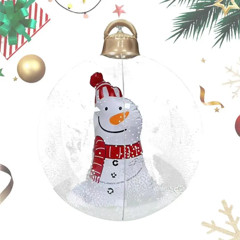 

Large Outdoor Christmas Ornaments Balls Giant Clear Blow Up Ball Ornaments 55cm/21.6inch Inflatable Christmas Balls Outdoor