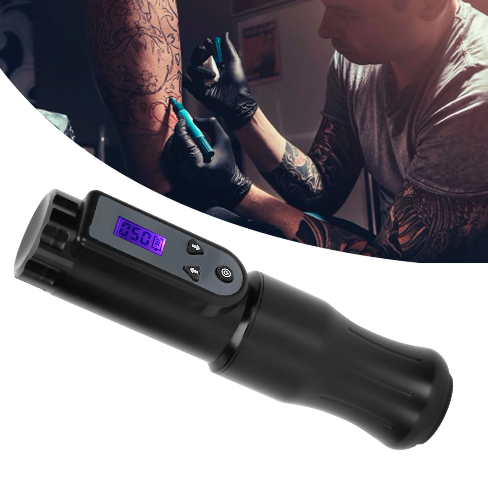 A Set Professional Tattoo Machine Pen Wireless Battery Portable LCD Display Strong Motor Tattoo Pen Black Accessories For Tattoo
A Set Professional Tattoo Machine Pen Wireless Battery Portable LCD Display Strong Motor Tattoo Pen Black Accessories For Tattoo