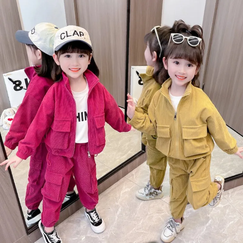 Girls Coat+Pants Kids Sets Children's Set 2PCS/Set 2023 Rose Spring Autumn Jogging Suit High Quality Child Clothing
Girls Coat+Pants Kids Sets Children's Set 2PCS/Set 2023 Rose Spring Autumn Jogging Suit High Quality Child Clothing