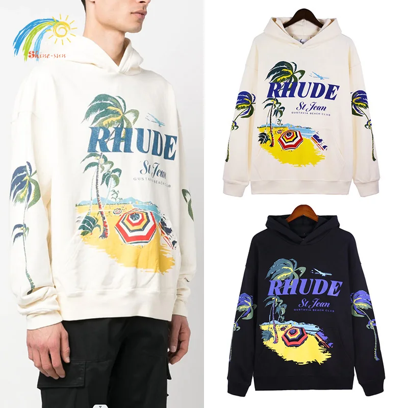Coconut Tree Beach Printing Patchwork Rhude Hoodie Men Women High Quality Oversized Black Apricot Sweatshirts Rhude Pullover
Coconut Tree Beach Printing Patchwork Rhude Hoodie Men Women High Quality Oversized Black Apricot Sweatshirts Rhude Pullover