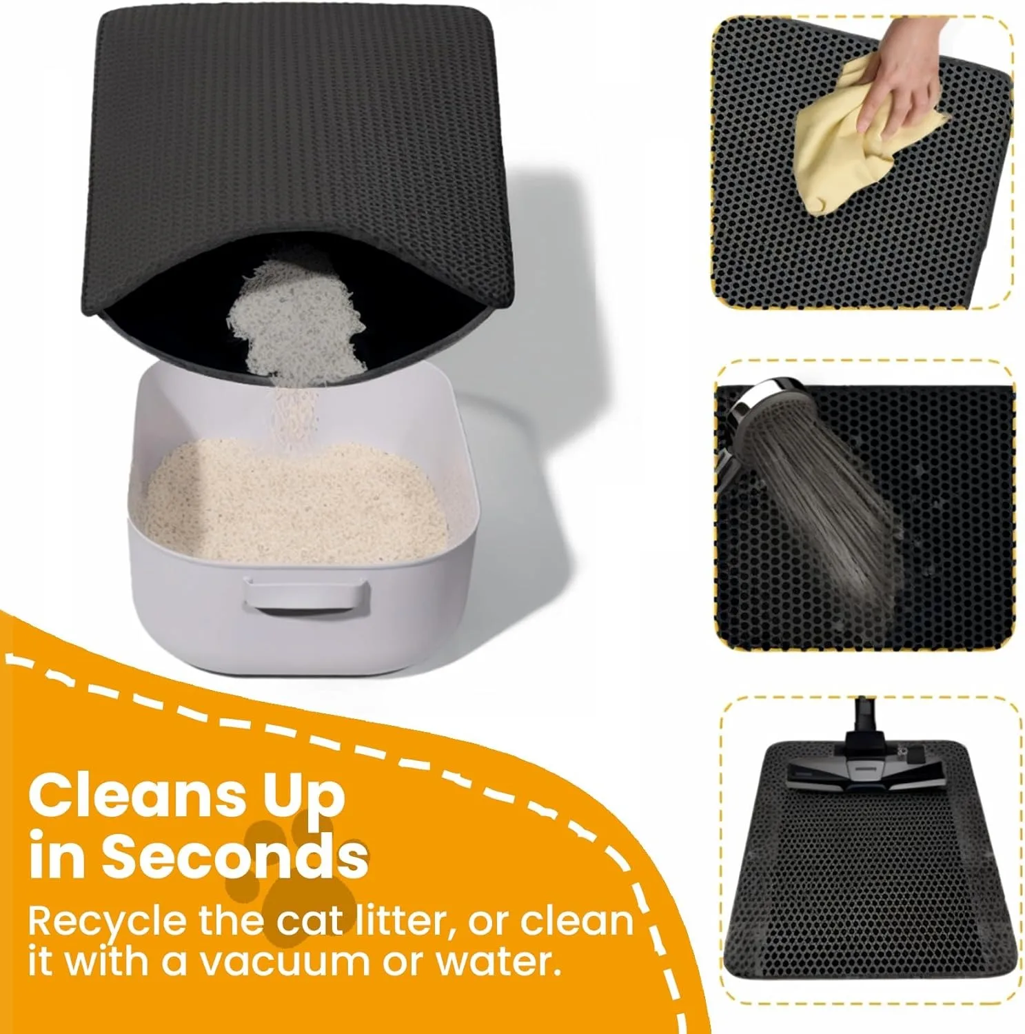 Double-Layer Waterproof Cat Litter Mat – Non-Slip, Wear-Resistant Litter Box Trapping Mat Double-Layer Waterproof Cat Litter Mat – Non-Slip, Wear-Resistant Litter Box Trapping Mat