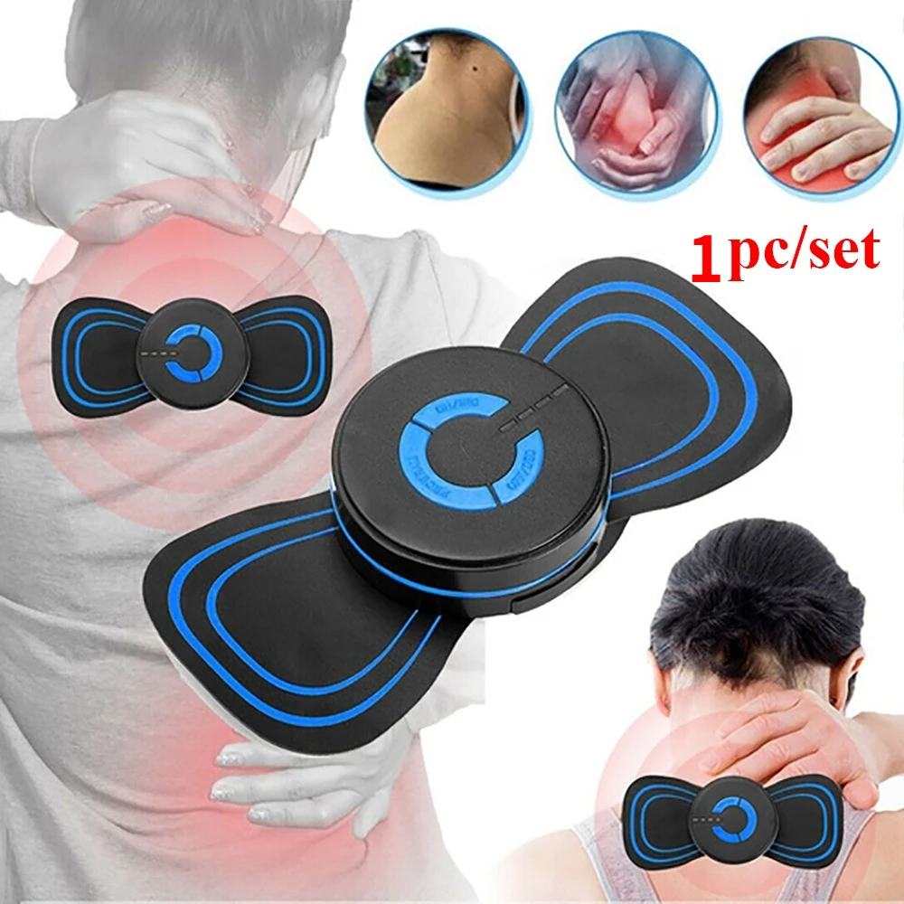 

New Mini Electric Massager Stimulator Pain Relief Neck Back Leg Health Care Relaxation Tool Cervical Portable Massage Fitness