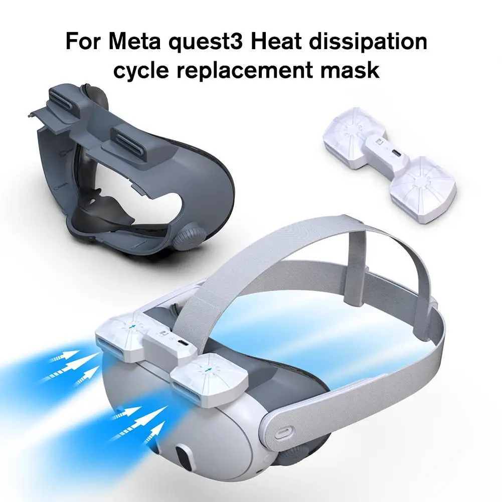 Маска для лица охлаждающего вентилятора для Meta Quest 3: сменная маска для гарнитуры виртуальной реальности с циркуляцией воздуха для повышения комфорта и производительности
Маска для лица охлаждающего вентилятора для Meta Quest 3: сменная маска для гарнитуры виртуальной реальности с циркуляцией воздуха для повышения комфорта и производительности